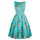 Womens flower printed lady vintage 50s sleeveless dress